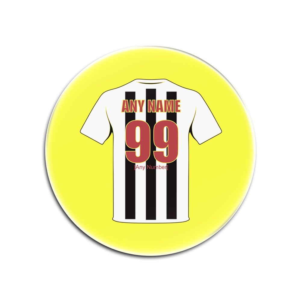 UNIGIFT Personalised Gift - St Mirren Round Glass Coaster (Football Club Design Theme, Colour Options) - Any Name/Message on Your Unique Mat Pad - The Saints Buddies