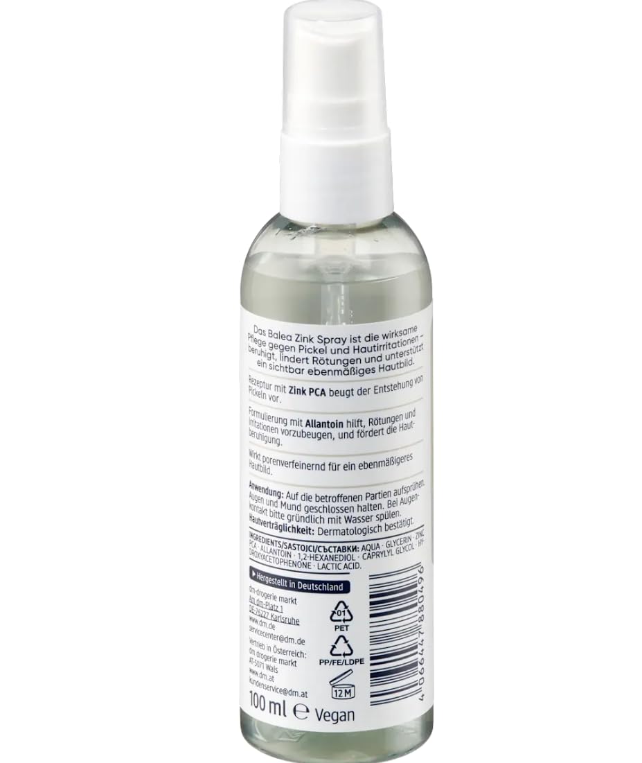 3-teiliges Zinkcreme-Set 50 ml + Zinkspray 100 ml + Gesichtsreiniger