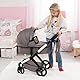 Bayer Design 17086AB Puppenwagen Xeo mit Tasche, höhenverstellbarer Griff, Schwenkschieber, wandelbar als Puppenjogger, bewegliche Vorderräder, integrierter Korb, Cappuccino