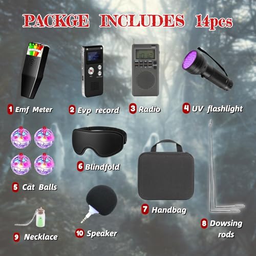 Kit de Caza de Fantasmas 14 en 1 para Investigadores Paranormales miniatura 2
