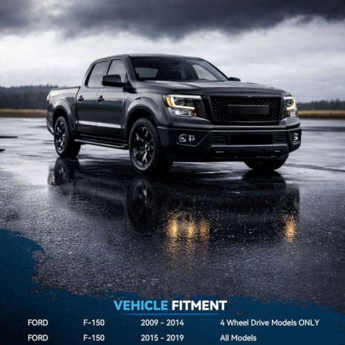 Image of Detroit Axle - Rear 2pc Shock Absorbers for 2009-2019 Ford F-150, 2 | Complete Shock Absorbers Assembly 2010 2011 2012 2013 2014 2015 2016 2017 2018 Replacement