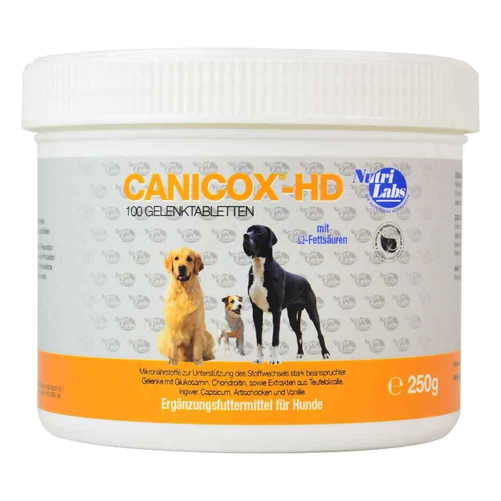 NutriLabs Canicox-HD - Pastillas articulares para Perros (100 Unidades) - con MSM, condroitina, ácido hialurónico, glucosamina y Garra del Diablo - Productos de Salud para Perros - Complementos