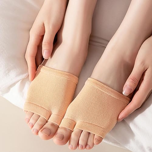 DUNKOING 5 Pairs Toe Topper Half Socks Women's No Show Toe Cover Liners Sock for Mules Sandals Pumps Clogs Heels US 5-94