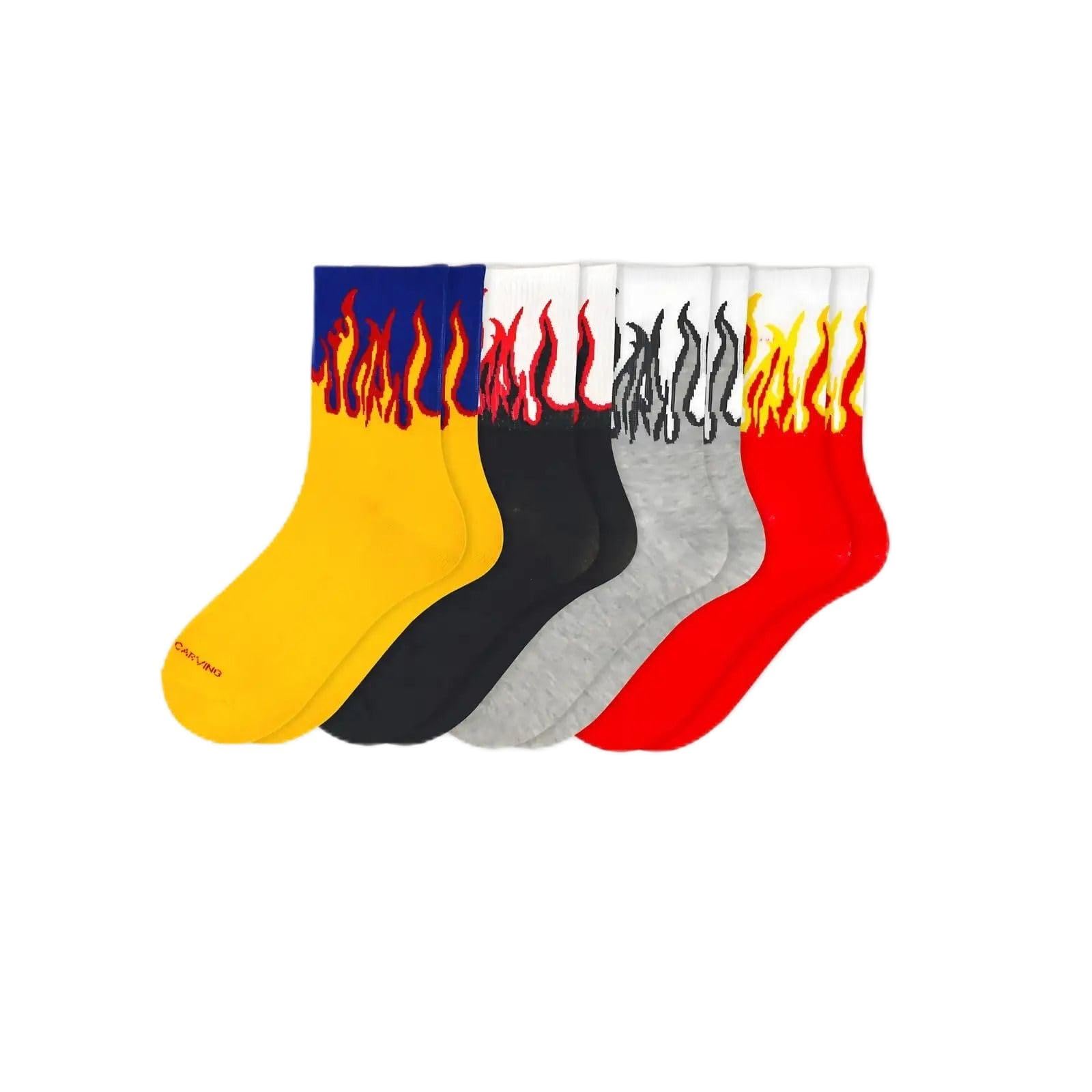 Socks for Men & Women | Pack of 4 Pairs,Free Size Breathable & Casual Socks for Sports, Gym & Daily Use (CS-04.BRY-WRB-WBG-WYR-image-43