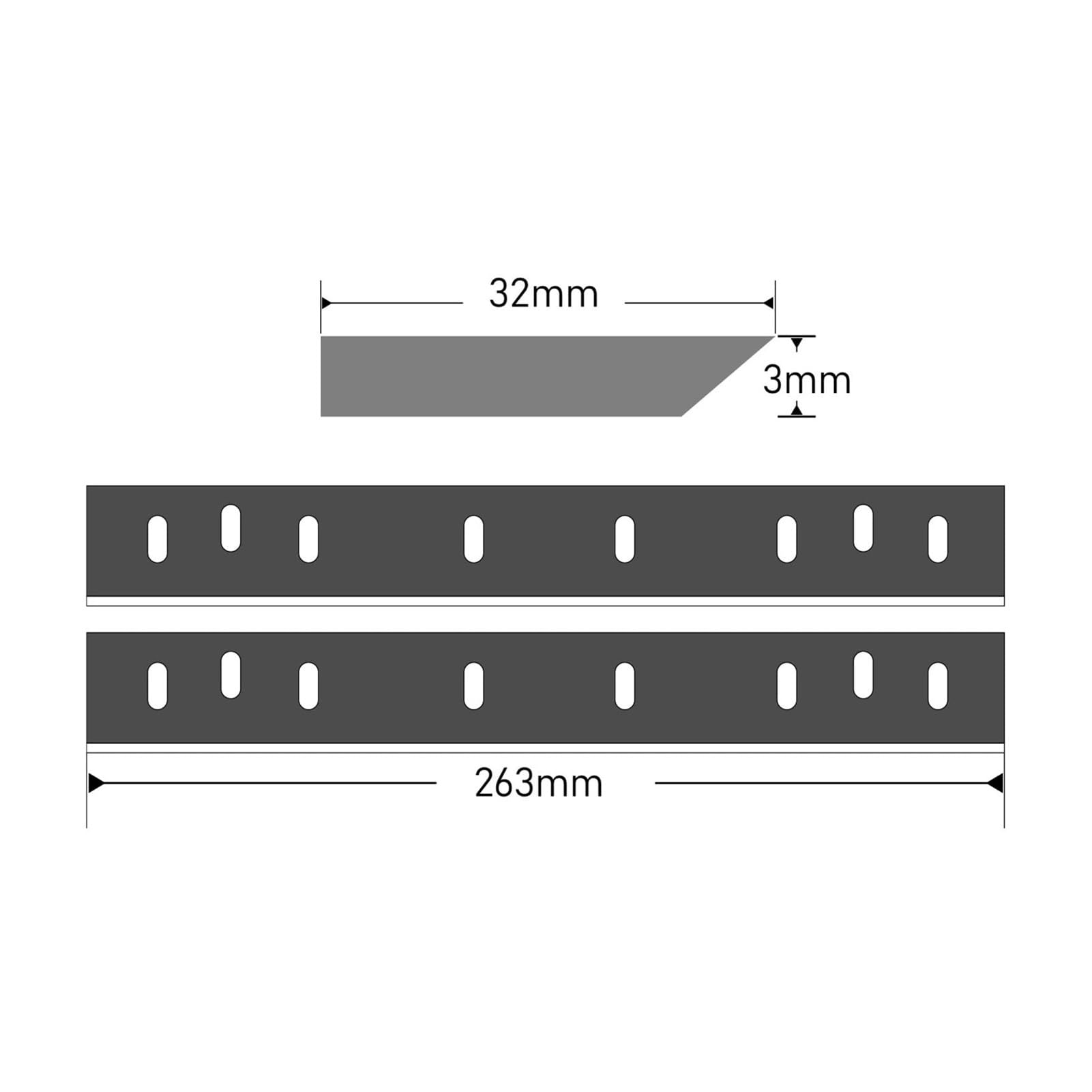 Narzędzia skrawające – płytki do strugów Ostrza strugarskie HSS 263x32x3 mm 2 szt