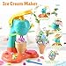 PLAY Clay Dough Set with Ice Cream Maker Machine/Noodle Maker/Banana Split Ice Cream Mold Kitchen Creations Arts Crafts Play Food Toys Tools Kit for Boys Girls Kids Toddlers Ages 3+