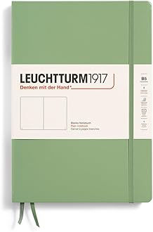 LEUCHTTURM1917 - Notebook Hardcover Composition B5-219 Numbered Pages for Writing and Journaling (Sage, Plain)