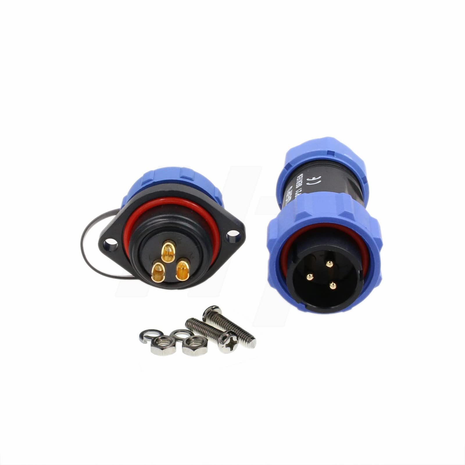 HangTon SP21 3 Pin Aviation Circular Plastic Connector Male Female 30A Dustproof 12AWG Industrial Power Outdoor Application