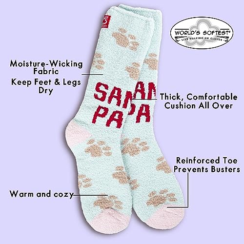 Image of World's Softest Cozy Collection Crew Socks - Smooth Multi Colors Cozy Socks - Knit Top Holiday Spirit Fashion Socks