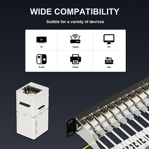 iwillink-RJ45-Through-Coupler-1U-Shielded-Patch-Panel-STP-19-Inch-with-Back-Bar-Wallmount-or-Rackmount-Compatible-with-Cat5e-Cat6-Cat6A-Cat7-Cabling
