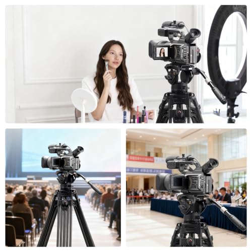 Cayer K6 Fluid Head, 75mm Base Video Head 17.6 Lb Load for DSLR Camera - image 6