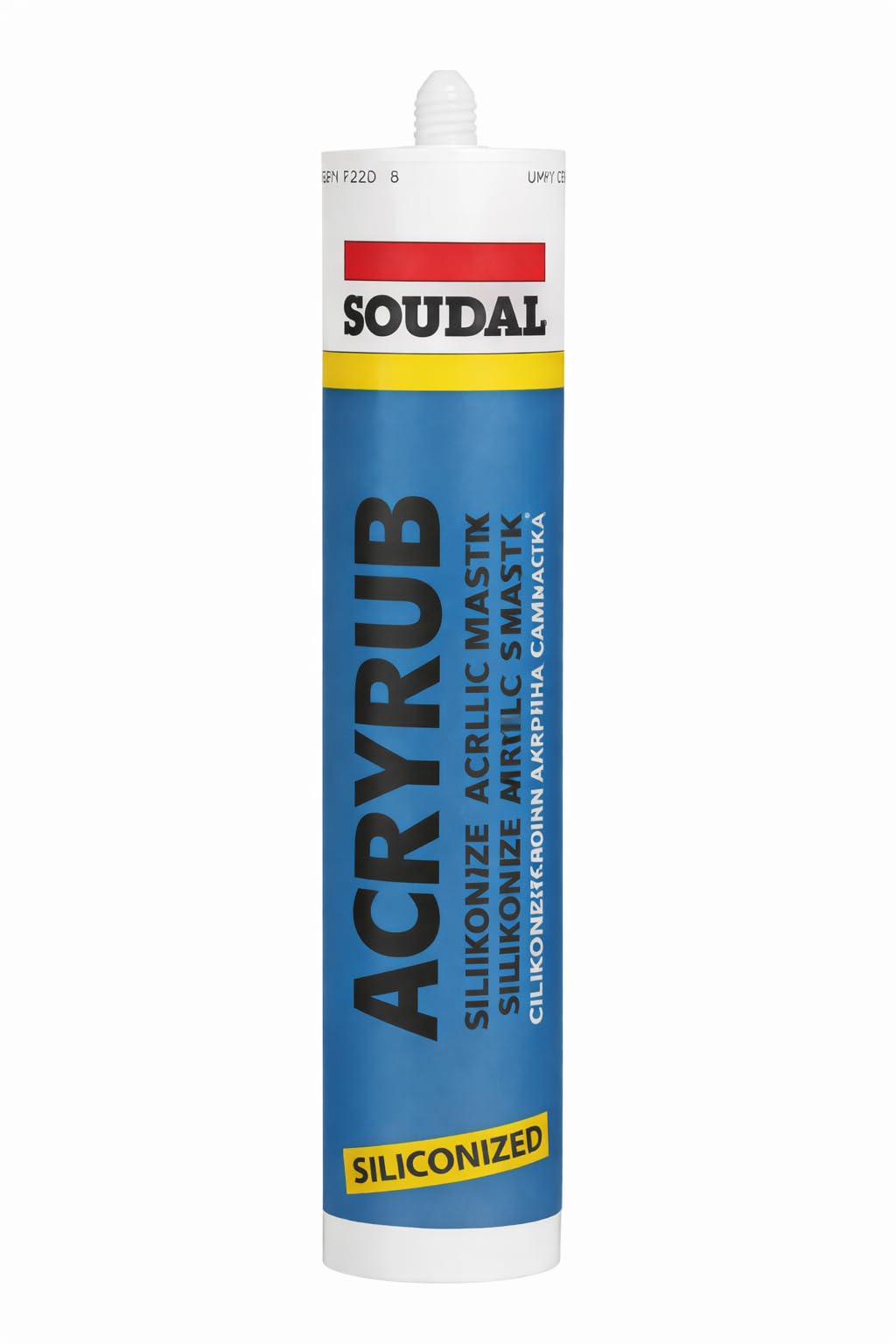 Soudal Acryrub Siliconized Akrilik Mastik – Antrasit Gri | Boyanabilir & Silikonlu Derz Dolgu | İç Cephe Sızdırmazlık ve Tamir Silikonu