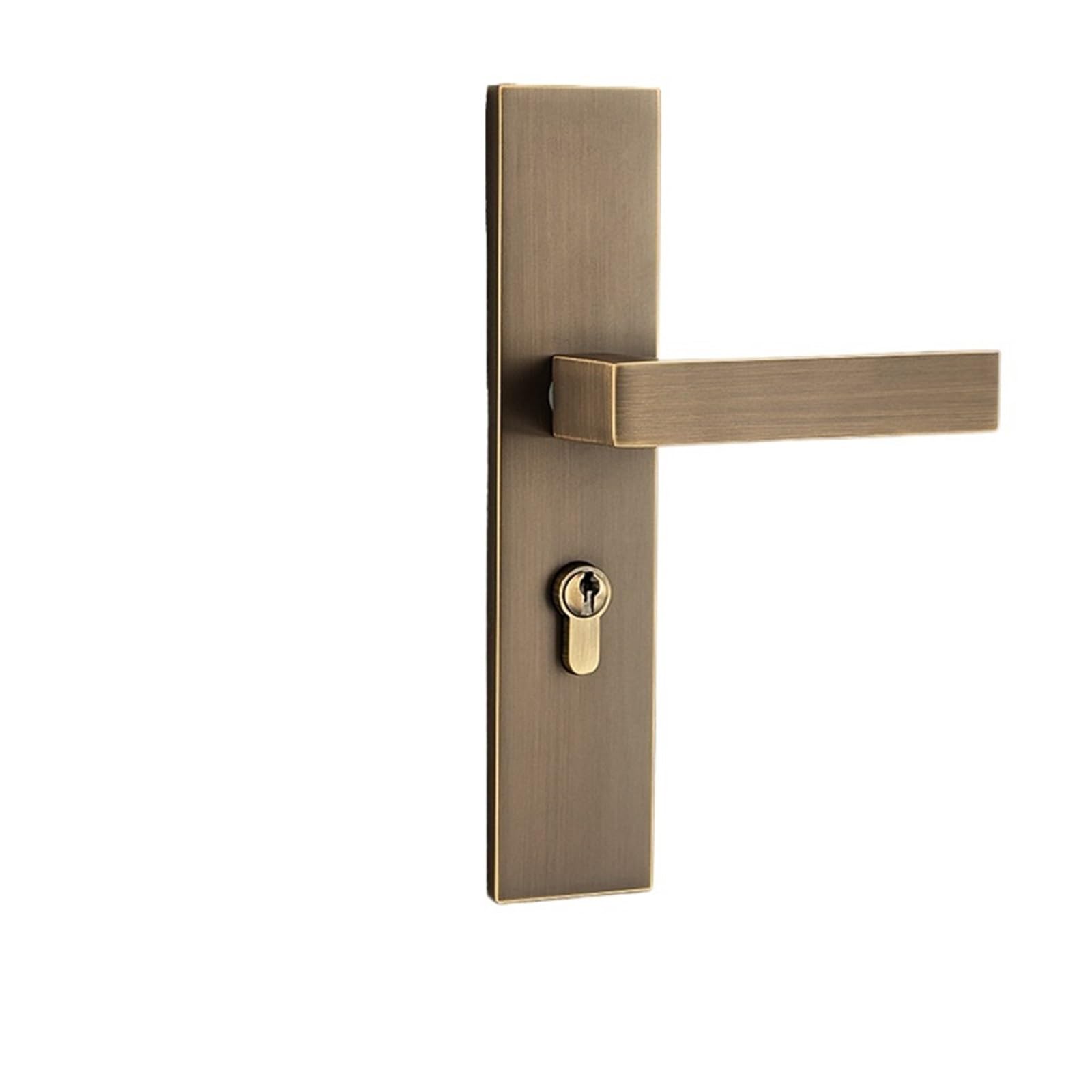Aepqbgqj One Color Pure Copper Lever Handle Lock Extended Plate Silent Indoor Bedroom