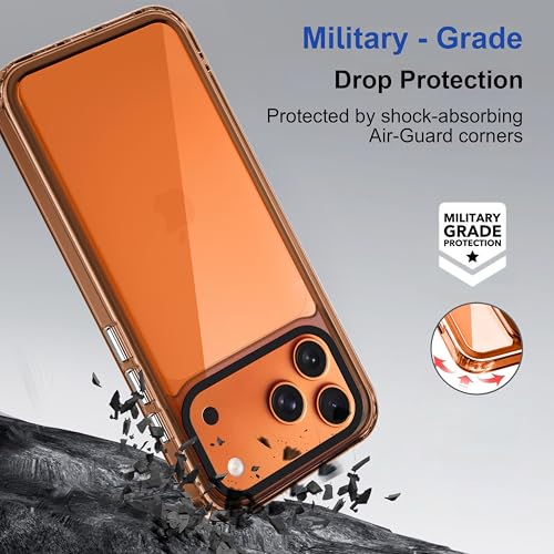 Image of amazon basics Back Case Cover for iPhone 17 Pro Max | Compatible for iPhone 17 Pro Max Back Cover | Case Cover with Camera Protection | (TPU + PC | Translucent Black)