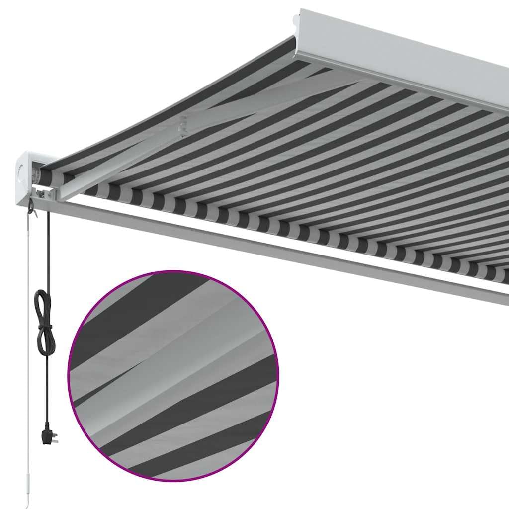 Toldo de brazo articulado de 3,5 x 2,5 m, aluminio y poliéster UV, montaje en pared, balcón y terraza