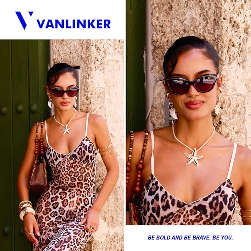 VANLINKER Retro Cat Eye Sunglasses for Women Polarized Vintage Cateye Shades VL98452