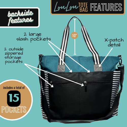 Brooke & Jess Designs Tote Bag for Grandma โ Sturdy Canvas Grandma Tote w/Zipper & Inner Pocket Grandma Bag for Everyday Use3