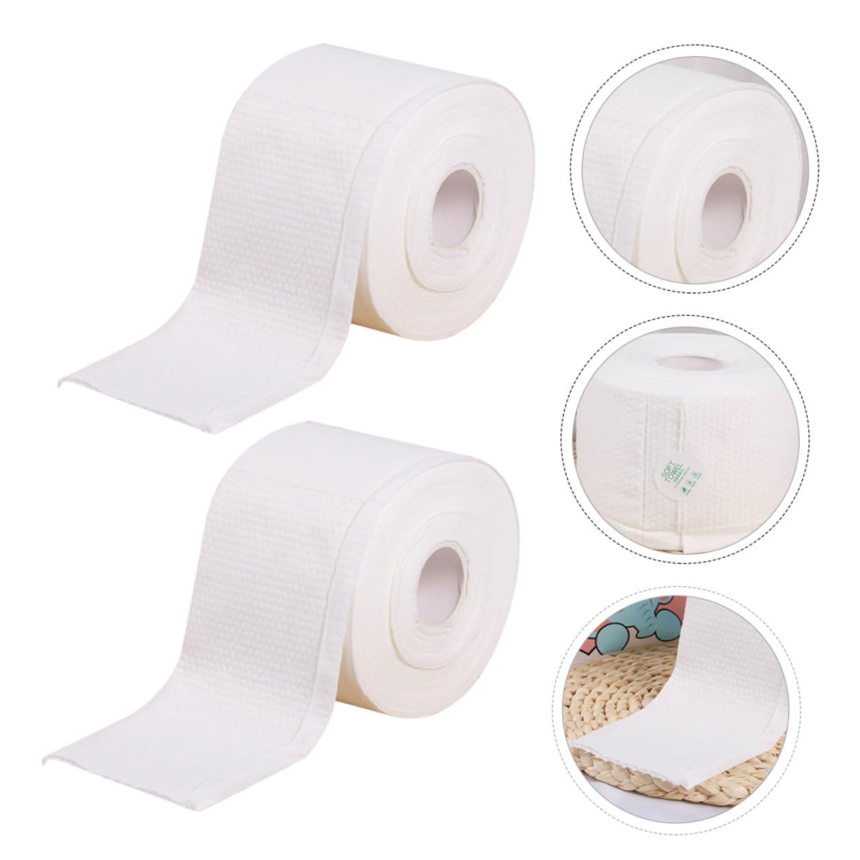 BESTYASH 2 Set Asciugamani Asciugamani Struccanti Spessi Per Viaggi E Attività Bianco 2 * 2