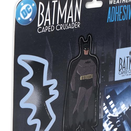 Image of DC Comics Batman Caped Crusader Adhesive Vinyl Decals - Vintage Batman Stickers for Water Bottle or Laptop, 1 Pack (4 Count)