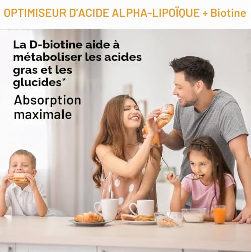 Acide Alpha Lipoïque (ALA) + BIOTIN Optimizer 600 mg. 240 gélules végétales. Approvisionnement de 4 mois. Absorption maximale. Antioxydant naturel. Sans gluten. Non OGM. Vegan – vue 7