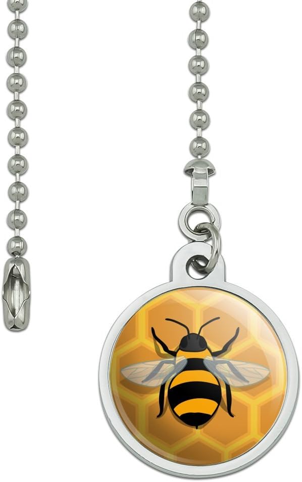GRAPHICS & MORE Bee on Honeycomb Ceiling Fan and Light Pull Chain
