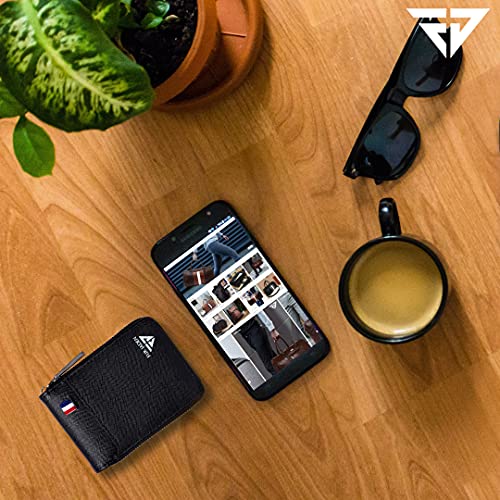 Fur-Jaden-PU-Leather-9-Slot-Vertical-Credit-Debit-Card-Holder-Money-Wallet-Zipper-Coin-Purse-for-Men-Women-Black Fur Jaden PU Leather 9 Slot Vertical Credit Debit Card Holder Money Wallet Zipper Coin Purse for Men Women (Black)