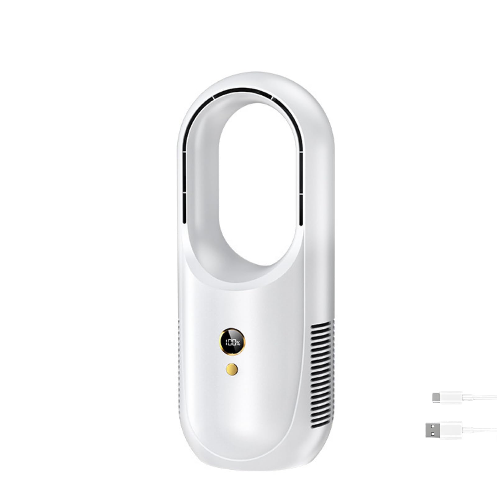 Portable Bladeless Fan, USB Cooling Fan Air Conditioner, 6 Speeds Desk Fans