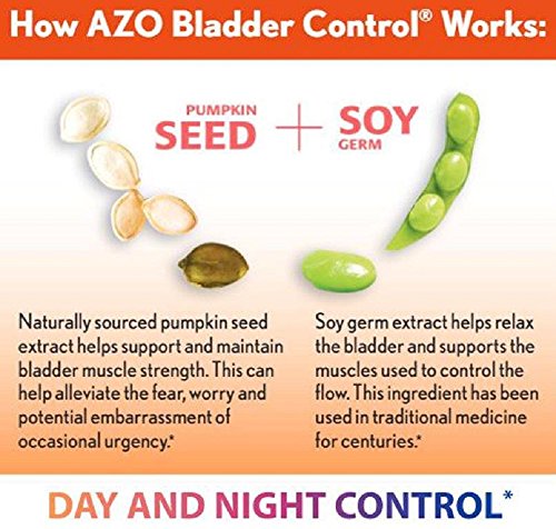 Image of AZO Bladder Control with Go-Less Daily Supplement | Helps Reduce Occasional Urgency & Leakage | 54 Count Cranberry Urinary Tract Health | 100 Softgels