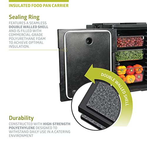 Pearington 92 Quart End-Loading Insulated Food Pan Carrier for 5 Full-Size Pans - Thumbnail 4