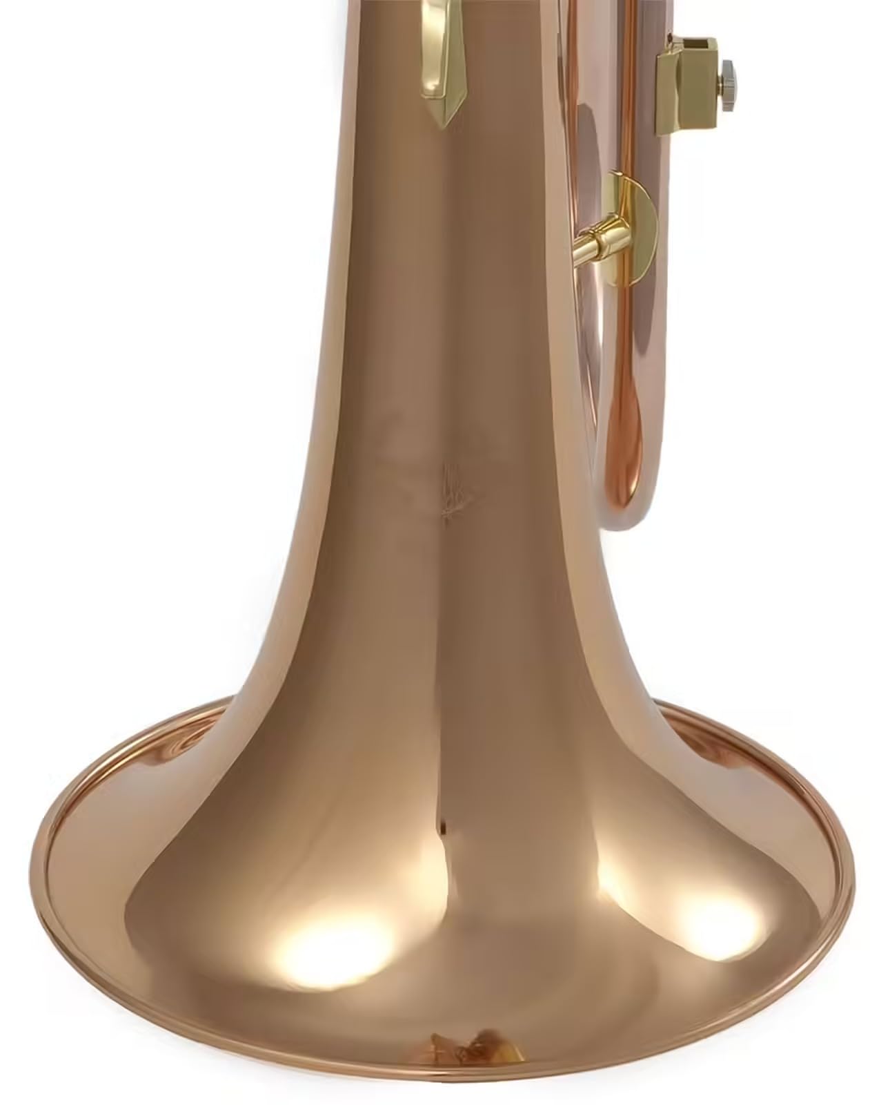 Woodbrass WFH400 - Bugle Si♭ - Instrument à Vent Débutant Prêt à Jouer, Trigger 3e Coulisse, Pavillon Cuivre Rose, Étui Sac à Dos & Embouchure Inclus