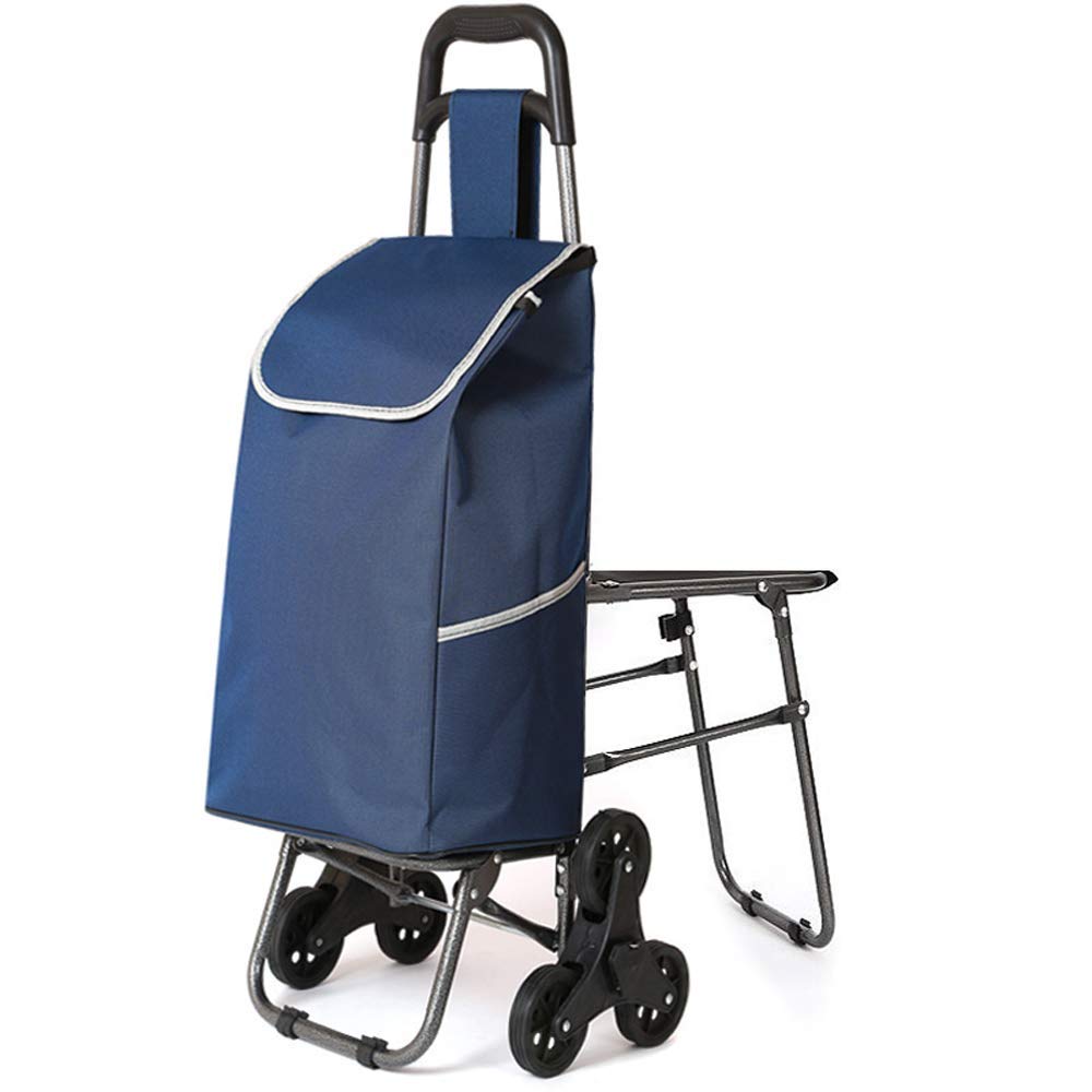 Einkaufswagen, Einkaufswagen, Ladewagen, Kleiner Ziehwagen, Heimwagen, Autowagen, Treppensteigen, zusammenklappbar, tragbarer Ziehwagen, Anhänger, Braun, Multifunktional