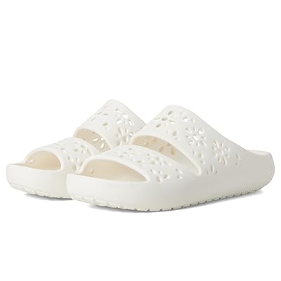 Crocs Classic Sandals 2.0 with Floral Cutout Design Sandals Chalk