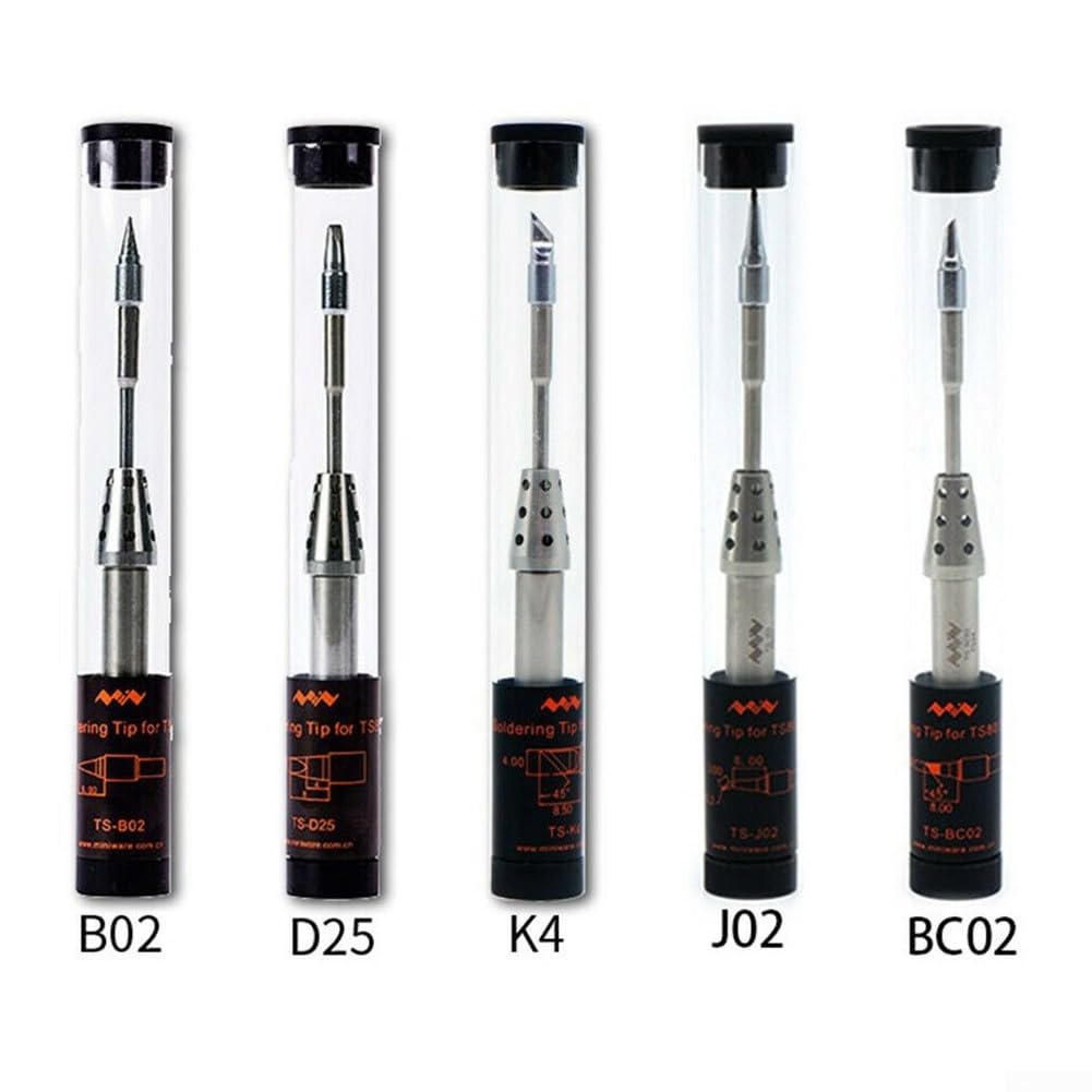 Set di ricambio per punte di saldatura TS80P, include testa a punta TSB02 e altre punte essenziali (TS-K4)