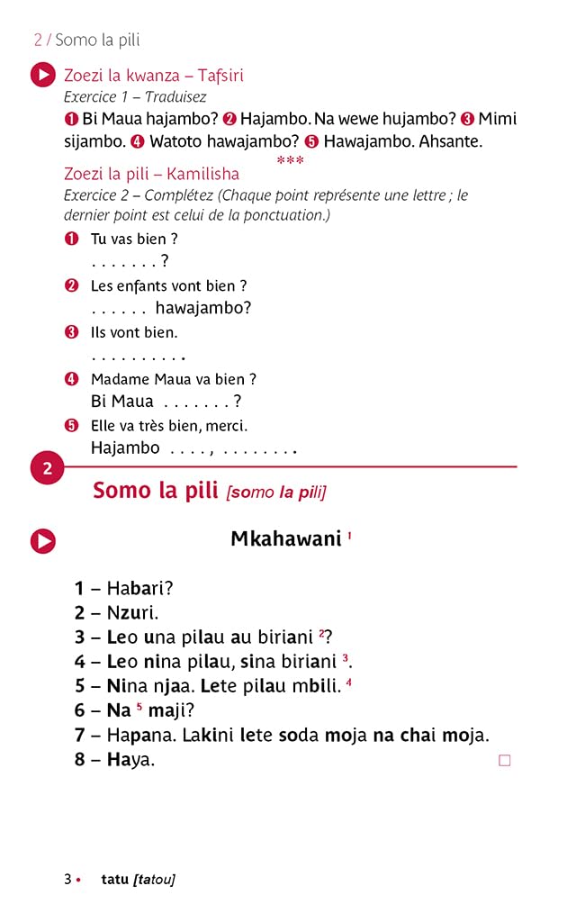 Le swahili (livre seul)
