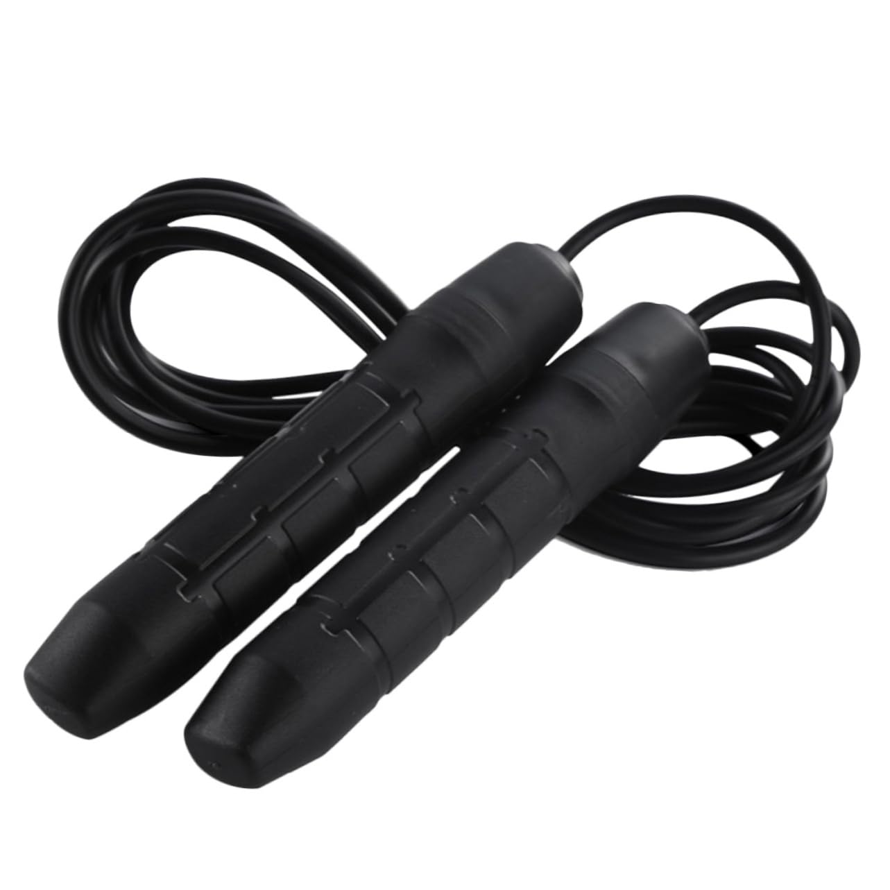 Abaodam Weighted Jump Rope for Fitness Tangle Exercise Jump Rope with Ball Bearings Comfortable Handles for Cardio and Endurance Training for Men Women and Black