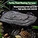 Tfwadmx Turtle Basking Platform, Turtle Dock, Resin Turtles Basking Rock with Suction Cups for Juvenile Turtles, Frogs, Crabs, Geckos, Snakes (Grey)