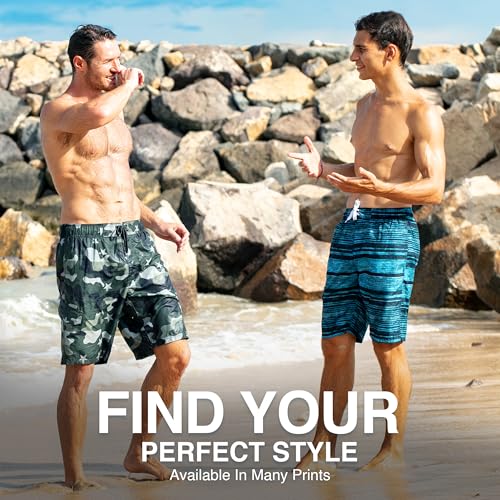 Image of Kanu Surf Men's Big Viper Extended Size Stripe Swim Trunk