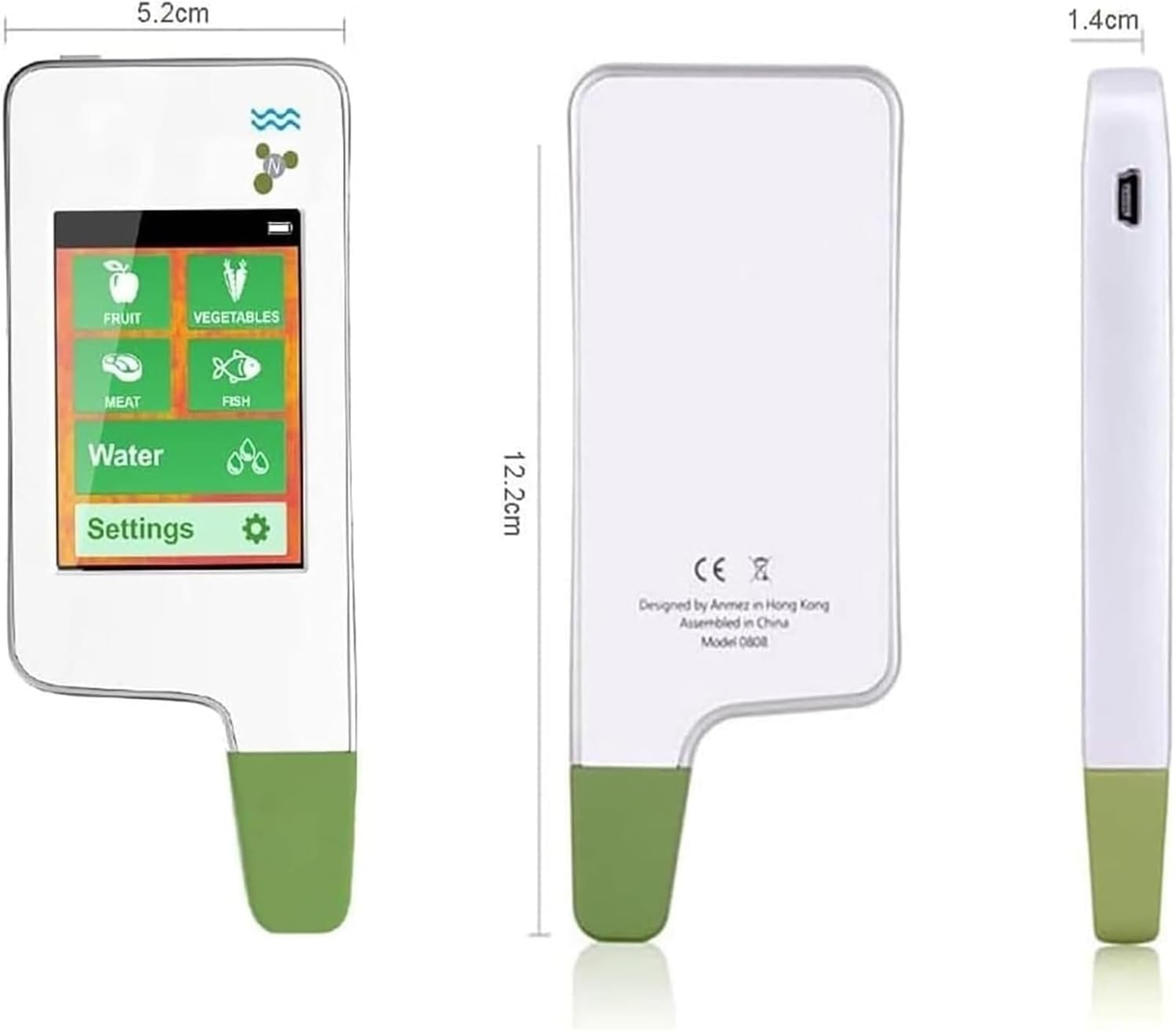 Fruit Pesticide Residue Tester， Accurate and Reliable Test, Fruit/Vegetable/Meat/Water Quality Radiometer for Food Testing(D)(E)