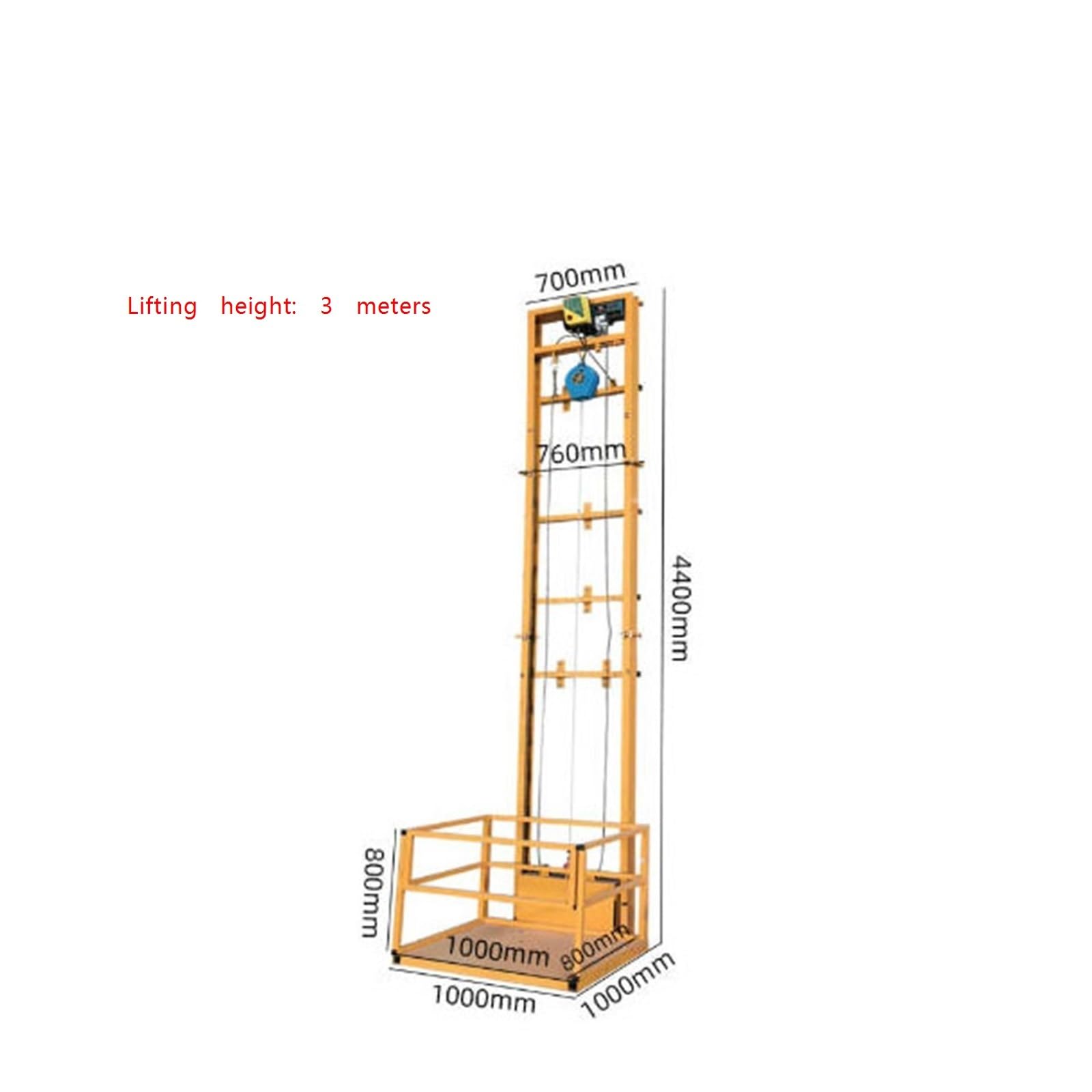 Lastenaufzug Hebebühne 500 kg Innenbereich, kompakter mobiler Lagerlift für effiziente Materialhandhabung und Transport