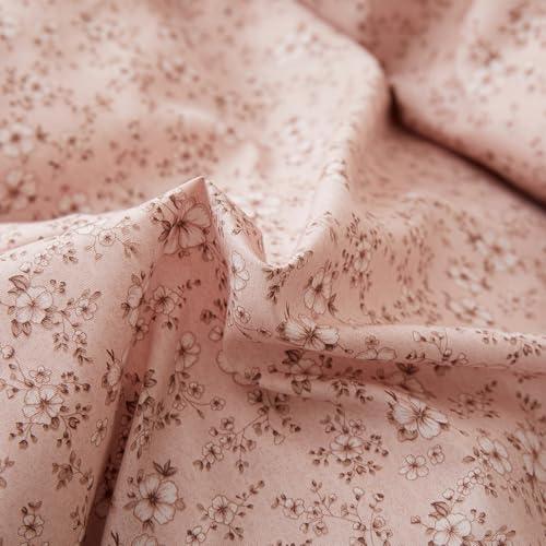 Image of LifeTB Pink Floral Comforter Set Aesthetic Cottagecore Flowers Bedding Set | Vintage Floral Botanical Bedding Full Size Comforter with 2 Pillowcases Soft Lightweight Comforter for All Season