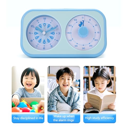 Temporizador visual infantil con alarma y reloj 3 en 1 silencioso 3