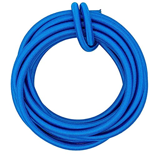 Sgt Knots Marine Grade Shock Cord - 100% Stretch, Dacron Polyester Bungee For Diy Projects, Tie Downs, Elastic Cord, Commercial Uses | 1/4 Inch X 10 Feet, Royal Blue #TOP1