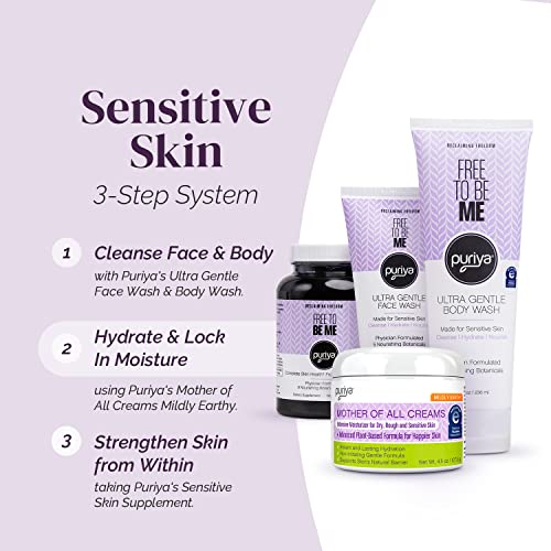 National Eczema Association Accepted Cream, Colloidal Oatmeal Lotion for Dry, Itchy Skin Relief, Ultra Gentle for Kids, Adults, Face, Hand, Puriya Mother of All Creams, Plant-Based Hydration