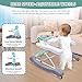 5 in 1 Foldable Baby Walker, Activity Baby Walker-Baby Bouncer, Rocker, Activity Center,Seat and Push Walker,Detachable Trampoline Mat, Adjustable Speed Rear Wheels and Height,Ages 6-18 Months(Mint)