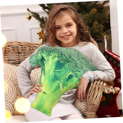 Oreiller brocoli en peluche végétale et coton PP pour déco canapé