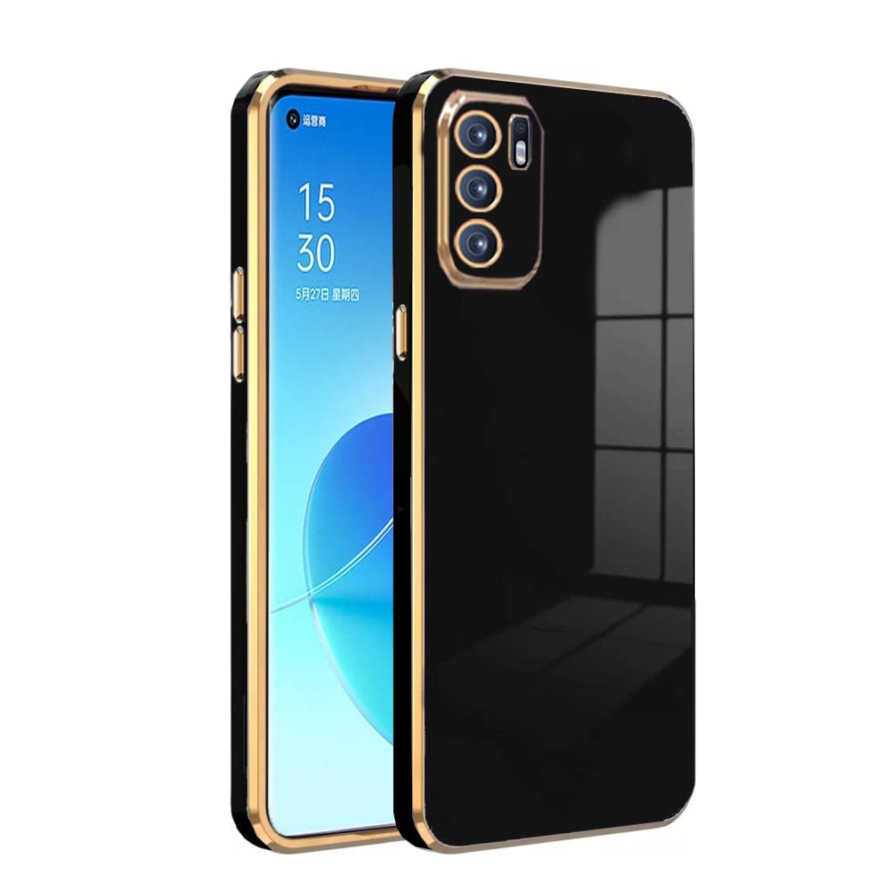 KARWAN®️ Luxury 6D Chrome Back Cover Case Compatible for Oppo Reno 6 5G |Slim Shockproof Soft TPU | Raised Lips Protection | Camera Protection | Stylish Back Case and Cover |-Black (B0BSV7WS7W) Amazon Price History, Amazon Price Tracker