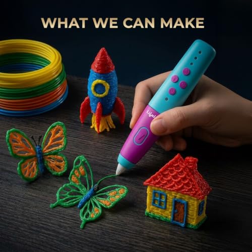 Image of Lifelong Premium 3D Printing Pen with PCL Filament, Magic Scribble Drawing & Painting Art Pen for Kids & Adults, Rechargeable Battery, Clog-Free Nozzle, Adjustable Speed & Temperature Control