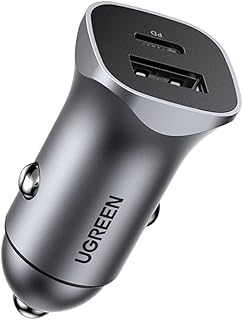 Carregador Veicular Usb + Usb C U.green Carregamento Rápido Pd 30W Corrente Máxima 5A Design Compacto Multi Proteção Curto-circuito Sobretensão Super Aquecimento Sobrecorrente/No Brasil