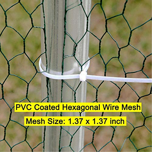 Large Chicken Coop Walk-in Metal Poultry Cage House Rabbits Habitat Cage Spire Shaped Coop with Waterproof and Anti… - Image 6
