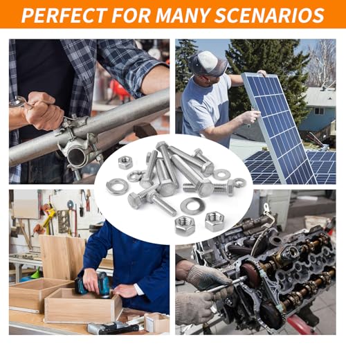 Aidebr 5699 Stainless Steel Hex Head Nuts And Bolts Assortment Kit thumb #5